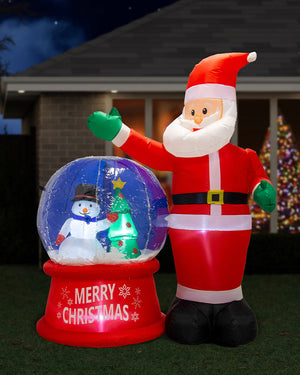 Santa Snowing Globe Inflatable Christmas Decoration