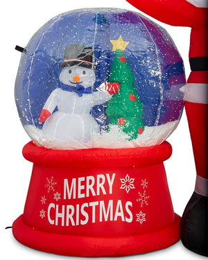 Santa Snowing Globe Inflatable Christmas Decoration