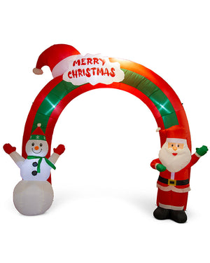 Santa Snowman Arch Inflatable Christmas Decoration 2.7m