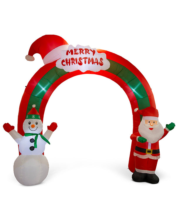 Santa Snowman Arch Inflatable Christmas Decoration 2.7m