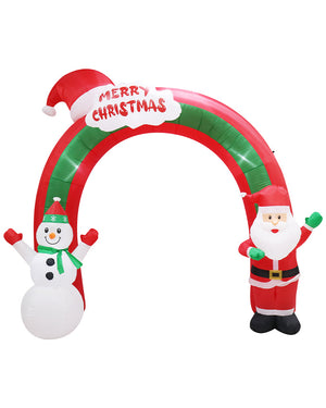 Santa Snowman Arch Inflatable Decoration 2.7m
