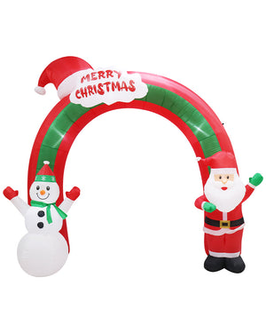 Santa Snowman Arch Inflatable Christmas Decoration 2.7m