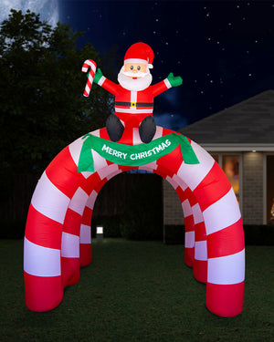 Santa Tunnel Arch Inflatable Christmas Decoration 3.3m