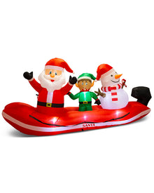 Santa With Friends Dinghy Christmas Inflatable 2.65m