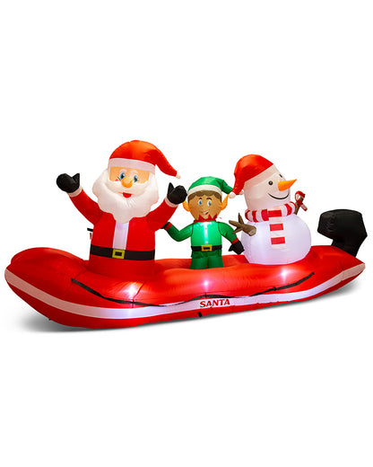 Santa With Friends Dinghy Christmas Inflatable 2.65m