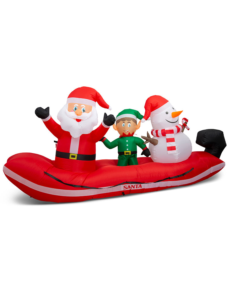 Santa With Friends Dinghy Christmas Inflatable 2.65m
