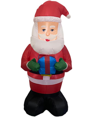 Santa with Gift Box Christmas Lawn Inflatable 1.2m