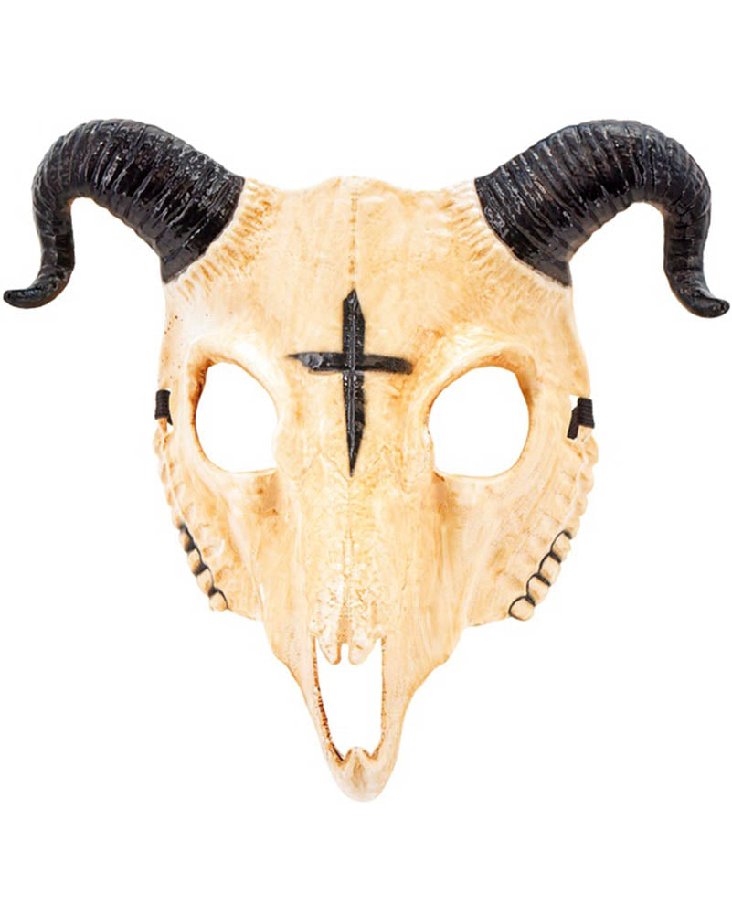 Satanic Ram Skull Hard Plastic Mask