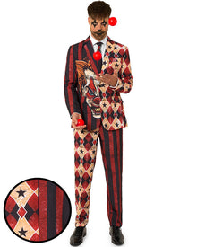 Scary Clown Red Mens Halloween Suitmeister