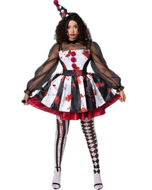Scary Clown Womens Halloween Costume