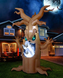 Scary Tree With Animated Ghost LED Halloween Lawn Inflatable 2.1m
