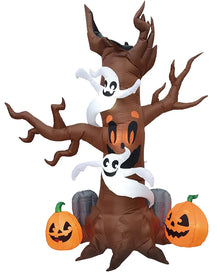 Scary Tree with Graves Lawn Halloween Inflatable 2.4m