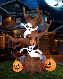 Scary Tree with Graves Lawn Halloween Inflatable 2.4m