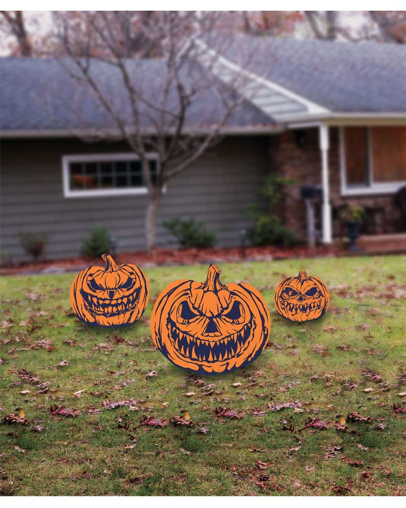 Scary Complete Pumpkin Patch UV Responsive 9 Piece Set