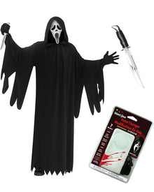 Scream Ghost Face 25th Anniversary Adults Halloween Costume Bundle