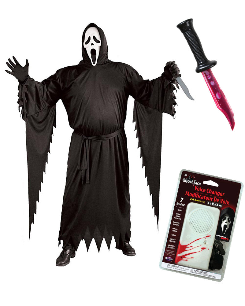 Scream Ghost Face Adults Plus Size Costume Bundle