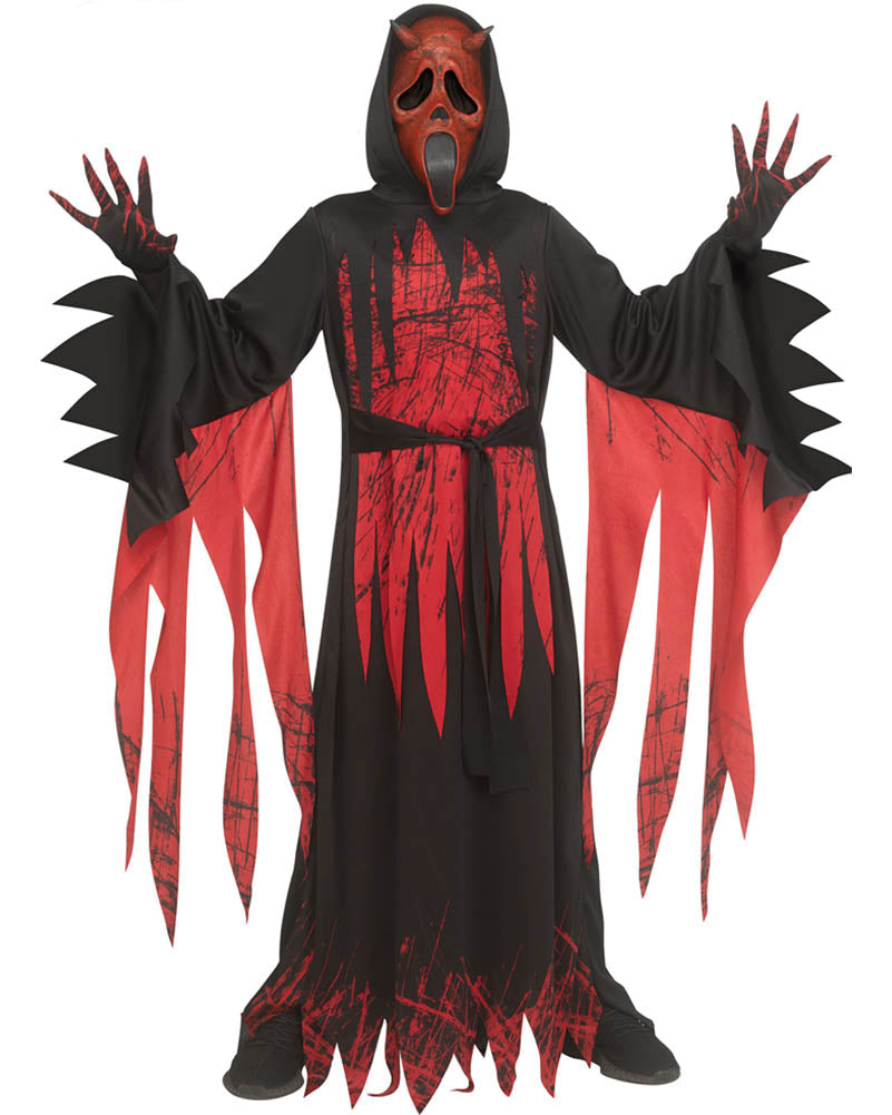 Scream Ghost Face Aged Devil Kids Costume