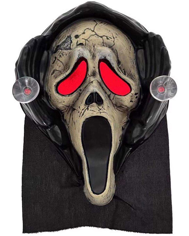 Scream Ghost Face Aged Light Up Scary Window Peeper