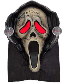 Scream Ghost Face Aged Light Up Scary Window Peeper For Halloween