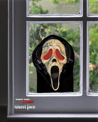 Scream Ghost Face Aged Light Up Scary Window Peeper