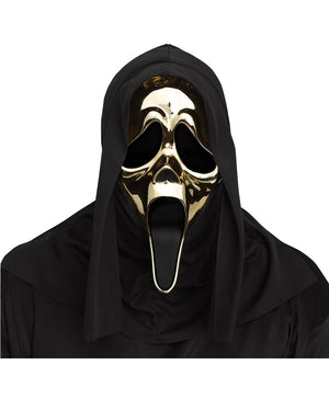 Scream Ghost Face Golden Metallic Mask
