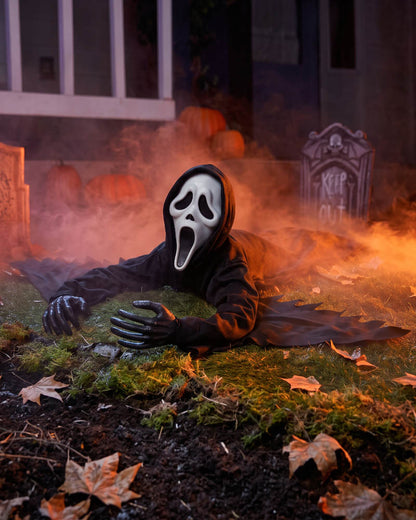 Scream Ghost Face Lives Crawling Dead Halloween Animatronic 81cm