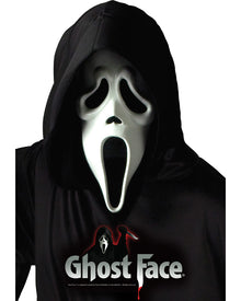 Scream Ghost Face Halloween Mask with Shroud