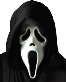 Scream Ghost Face Halloween Mask with Shroud