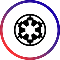 Star Wars Galactic Republic symbol inside a colourful circle. Shop Star Wars.