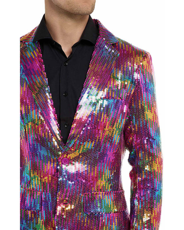 Sequins Rainbow Mens Suitmeister Jacket