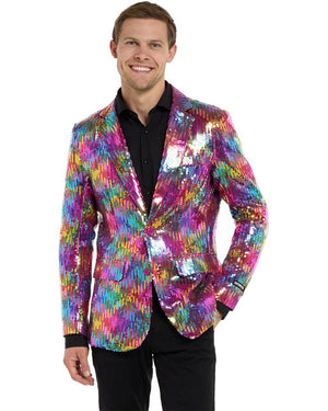 Sequins Rainbow Mens Suitmeister Jacket