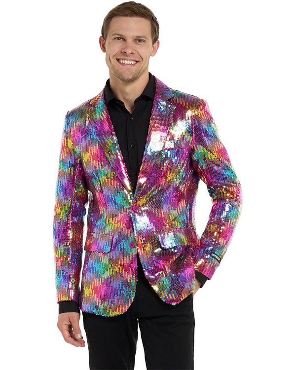 Sequins Rainbow Mens Suitmeister Jacket