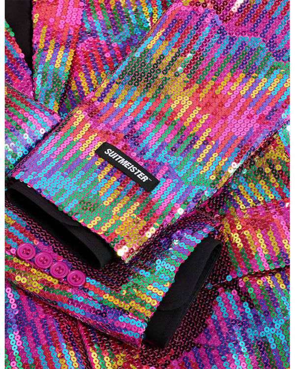 Sequins Rainbow Mens Suitmeister Jacket