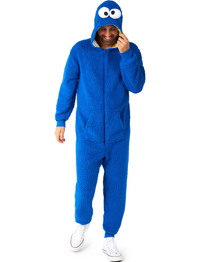 Sesame Street Cookie Monster Adults Opposuit Onesie