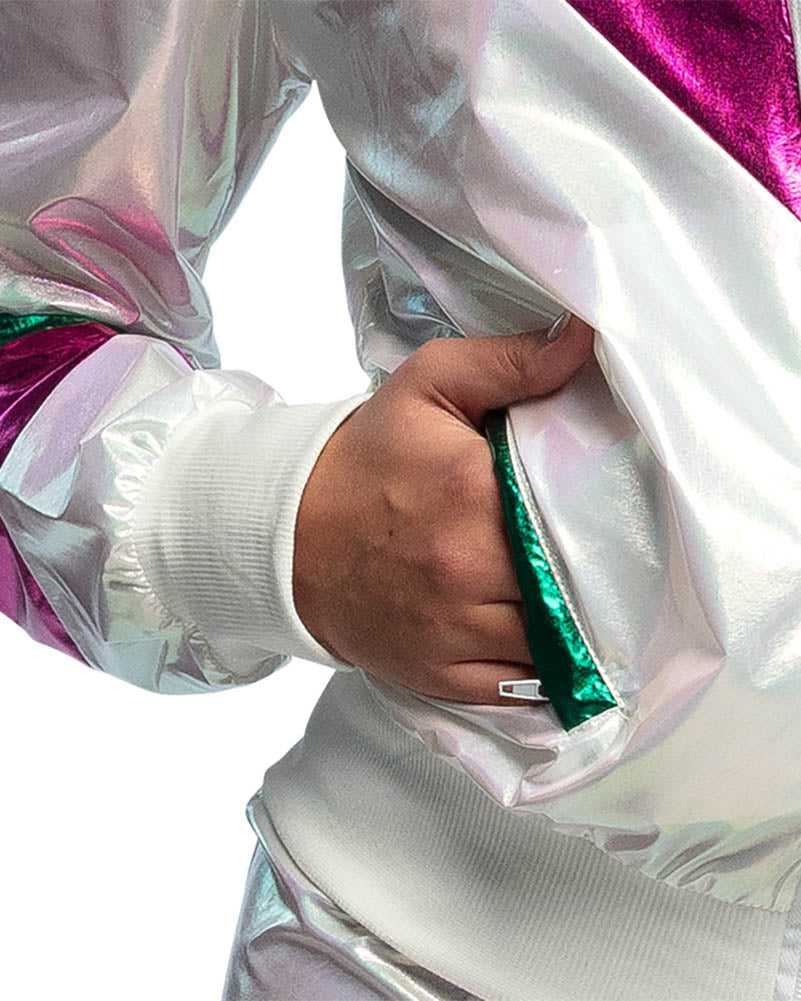 80s Shell Suit Holographic Babe Womens Costume