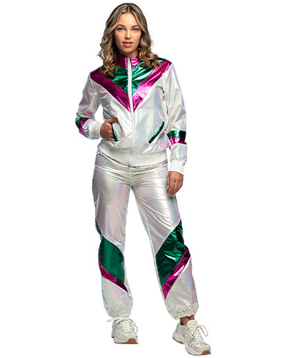 80s Shell Suit Holographic Babe Womens Costume