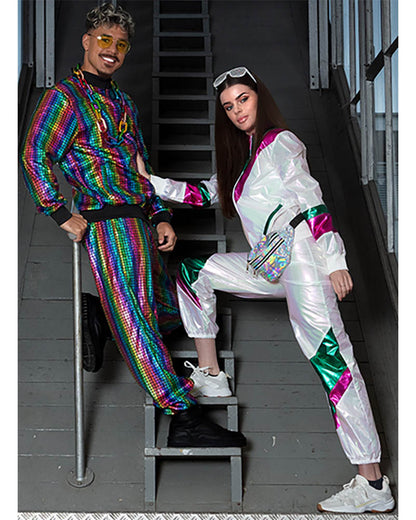 80s Shell Suit Holographic Babe Womens Costume