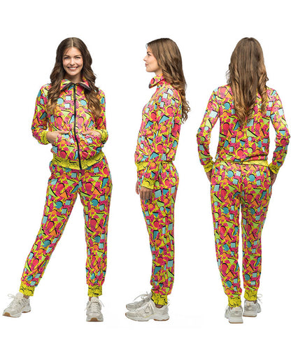80s Shell Suit Pop Art Babe UV Womens Costume
