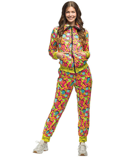 80s Shell Suit Pop Art Babe UV Womens Costume