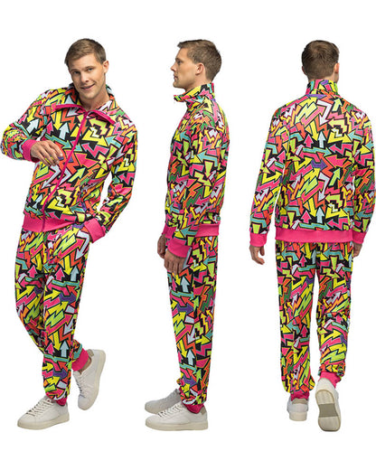 80s Shell Suit Street Art Dude UV Mens Costume