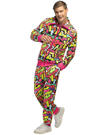 80s Shell Suit Street Art Dude UV Mens Costume