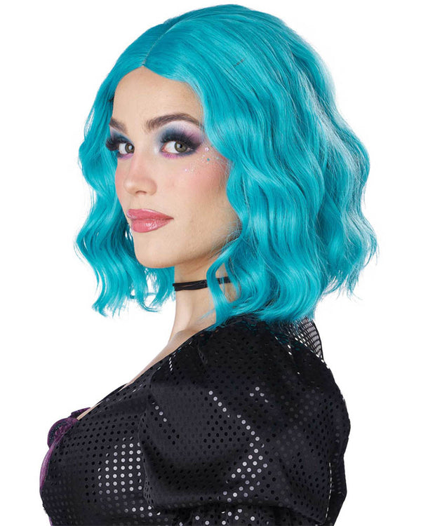 Turquoise Wavy Bob Wig
