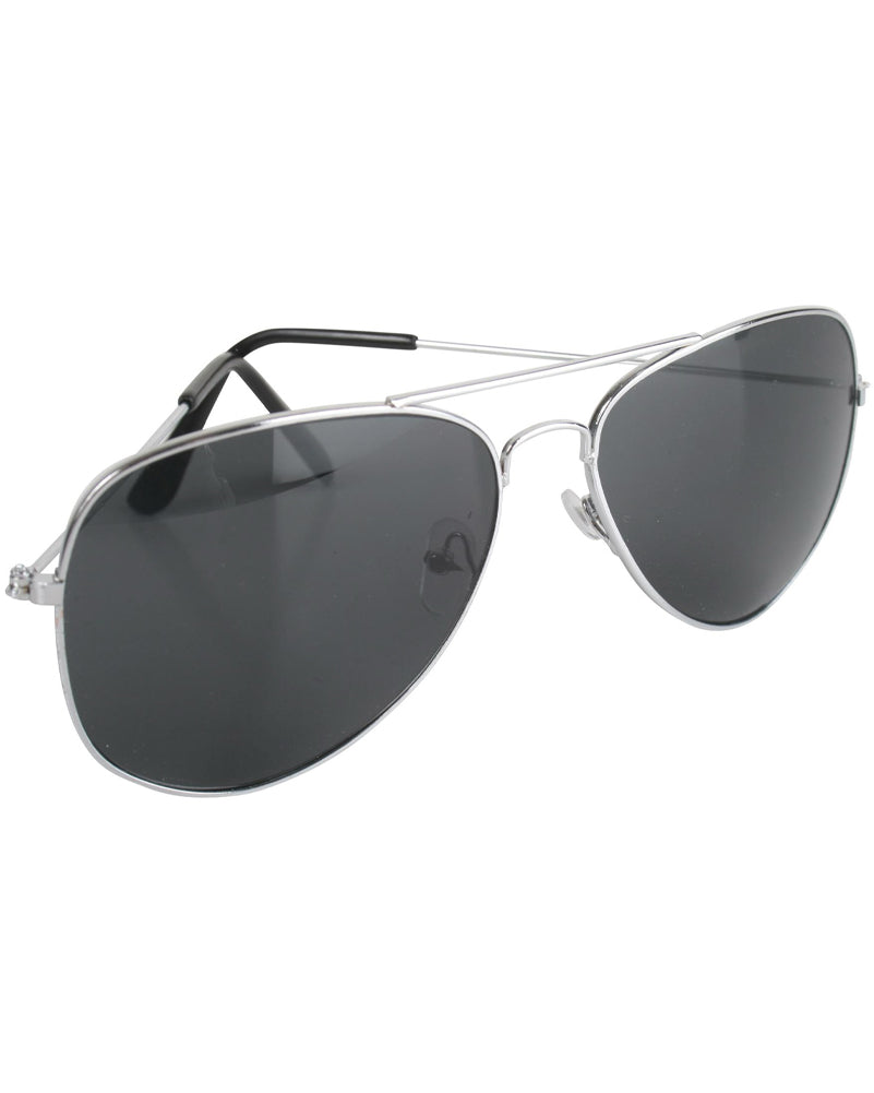 Silver Aviator Glasses