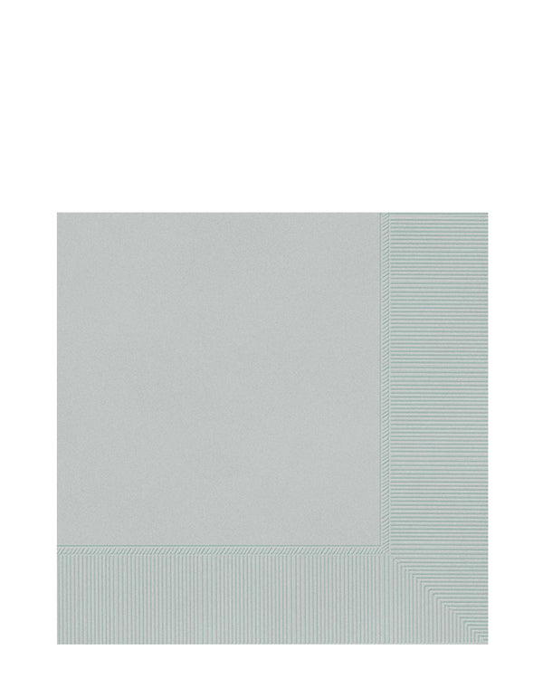 Silver Lunch Napkins Pack of 40
