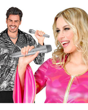 Silver Microphone Prop