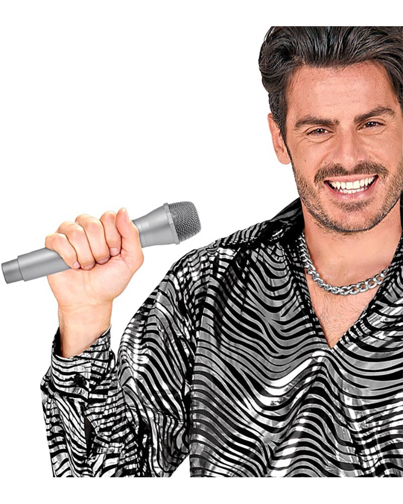 Silver Microphone Prop