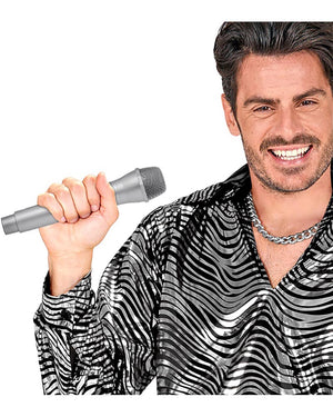 Silver Microphone Prop