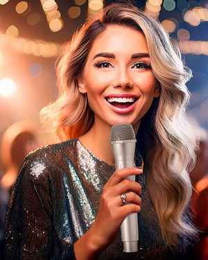 Silver Microphone Prop