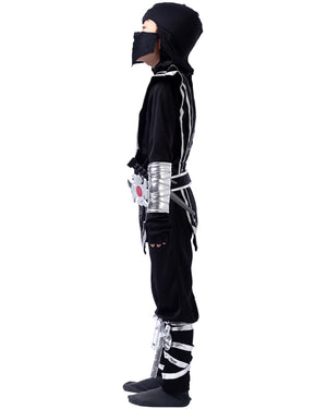 Silver Ninja Complete Kids Costume