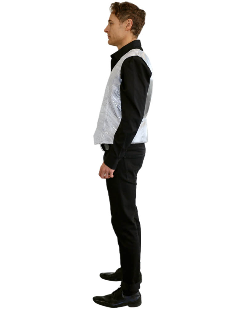 Silver Sequin Adult Vest